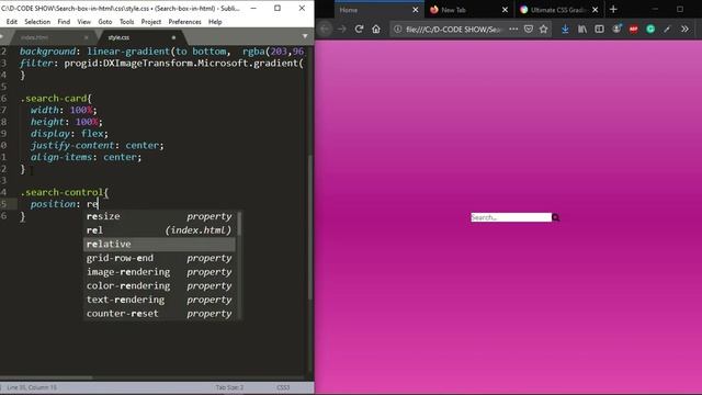 Creating a Stylish Search Box Using CSS | Search Box in HTML CSS | Search Bar CSS Animation