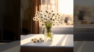 Ромашки у распахнутого окна