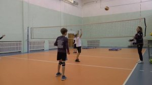 Волейбол обучение. Дети. Упражнение.  Прием и пас
