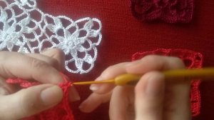 Соединение ажурных мотивов крючком МК