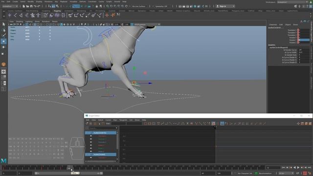 16.1 - Dog animation in Maya / Анимация собаки в Maya