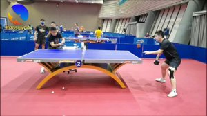 Coach Wang Hao and Fan Zhendong very tough backhand training | Chengdu 2022