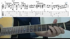 How Deep Is Your Love (Bee Gees) - Fingerstyle Guitar Playthrough Tutorial Lesson With Tabs