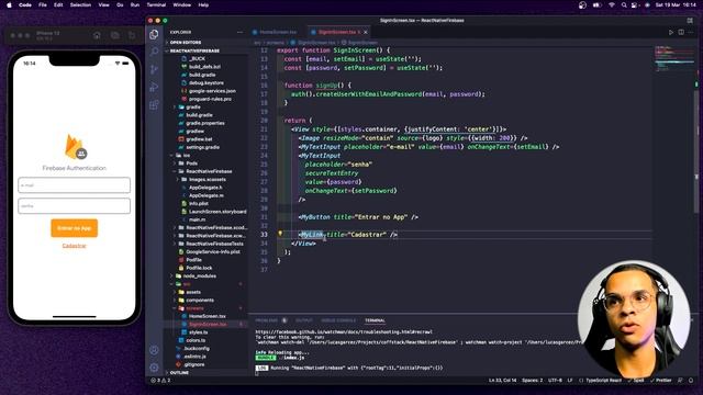 React Native e Firebase: AUTENTICAÇÃO com E-mail e Senha (Sign In, Sign Out e Sign Up) смотреть онлайн
