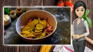 Салат Людмила с ветчиной и грибами