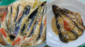 Баклажаны веером. Классический рецепт.