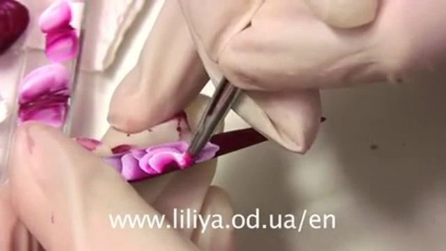Плоская кисть.Розы