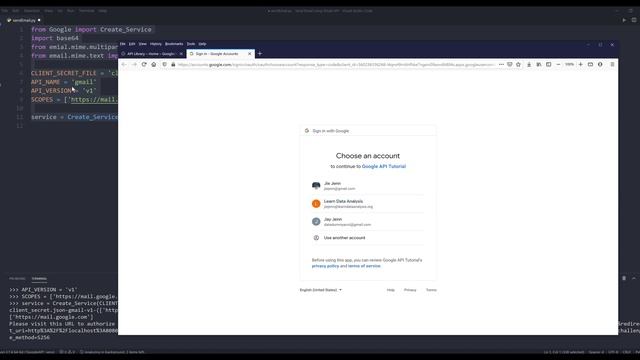 How to use Gmail API to send an email in Python