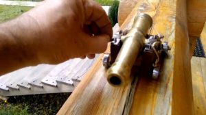 Копия корабельной пушки 18 века, отлитой из бронзы