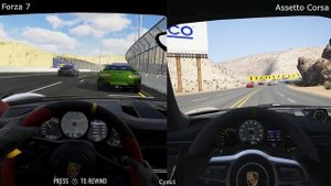 Forza 7 vs Assetto Corsa   Xbox One X vs PS4 Pro Porsche 911 GT2 RS vs GT 3 RS Sound and Graphics C