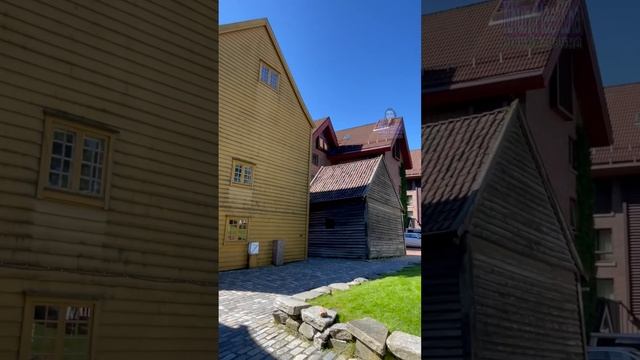 Bergen city Norway & Bryggen the old wooden houses