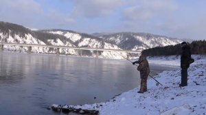 2013-02-02 Енисей, рыбалка, ГЭС