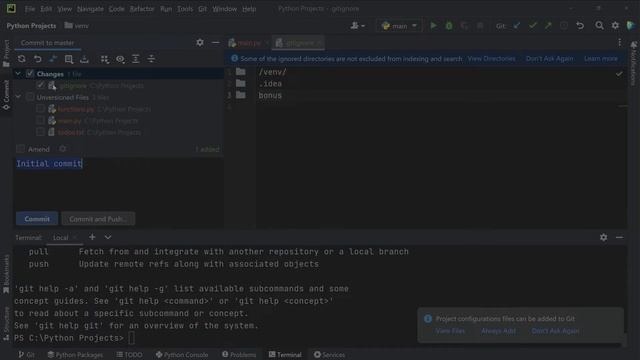 How to use Git in PyCharm #installation #commit #checkout #reset