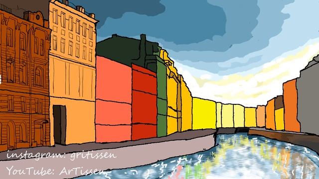 Видео#2 рисуем Питер в программе Krita смотреть онлайн