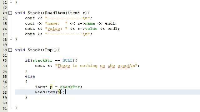 How to Create a Stack Class Project - (Part 7) - Defining the Pop Function