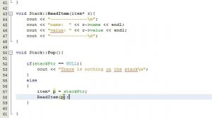 How to Create a Stack Class Project - (Part 7) - Defining the Pop Function