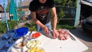 ШАШЛЫК С ОВОЩАМИ В ФОЛЬГЕ,ШАШЛЫК с креативом  РемПрост