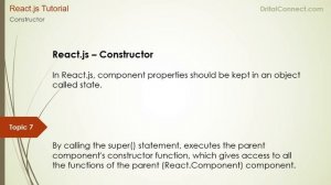 React.js Tutorial | React.js Constructor