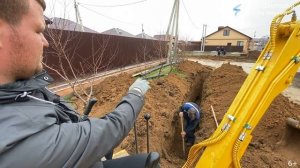 #Миниэкскаватор в работе, работа на объекте LandDigger 3000