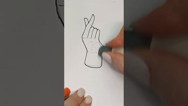 Как нарисовать  Вещь (руку) из Уэнздей #draw #hand #thing #wednesday #art #drawing