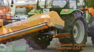 Боковая (смещаемая) косилка FERRI ZMT 2000на тракторе Deutz Fahr - обзор и работа