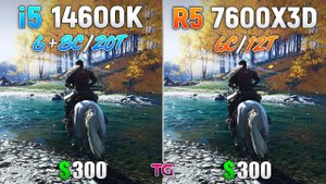 Ryzen 5 7600X3D - Core i5 14600K | RTX 4090 | 10 игр | 1080p