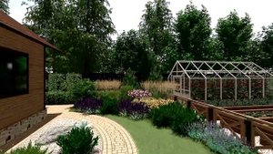 Ландшафтный дизайн участка (12 соток)