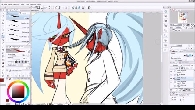 Kneesocks Speed Drawing - Panty and Stocking w/ Garterbelt Sketch смотреть онлайн
