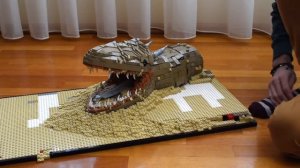 TIMELAPSE: The Mandalorian Tatooine Battle Krayt Dragon LEGO Star Wars MOC Speed build