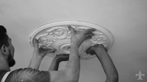 Монтаж гипсовой розетки | ЛЕПНИНА ПЕТЕРГОФ