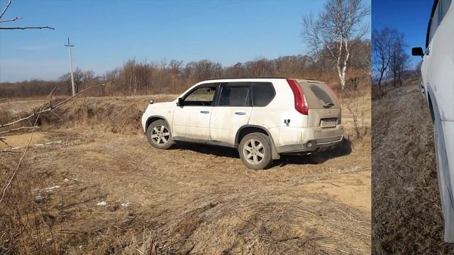 Subaru Forester + Nissan X-Trail = Оффроад на мототрассе смотреть онлайн