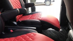 Авточехлы из экокожи для Тойота Альфард 2 поколение Установка