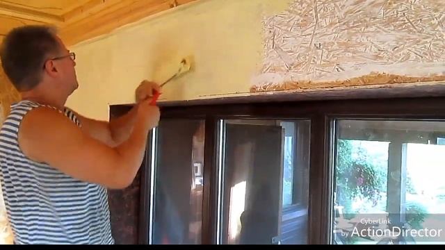 Отделка гостиной.Красим ОСП
