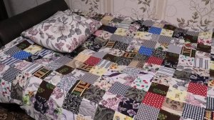 Собрала все ненужные лоскутки и сшила лоскутное одеяло | patchwork