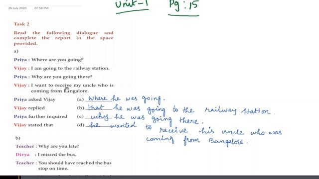 12th English | Unit 1 - BookBack Exercises (Part 3) | Modal Auxiliaries, Reported Speech| Unit 1