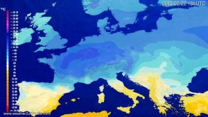 Temperature forecast Europe 2013-02-19 00:00:00