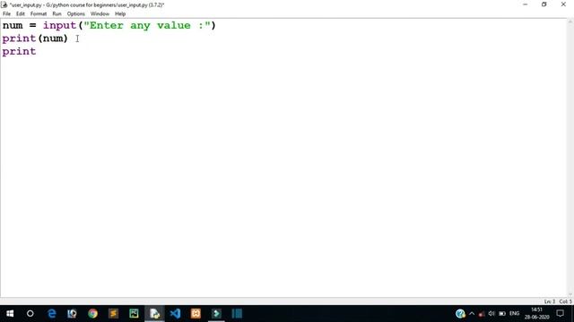how to take input from user in python