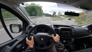 Driving from Abondance direction of Annemasse. Renault Trafic. POV. Summer. Cloudy day. France