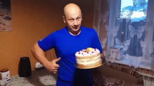 Масляный бисквит с фруктовым желе