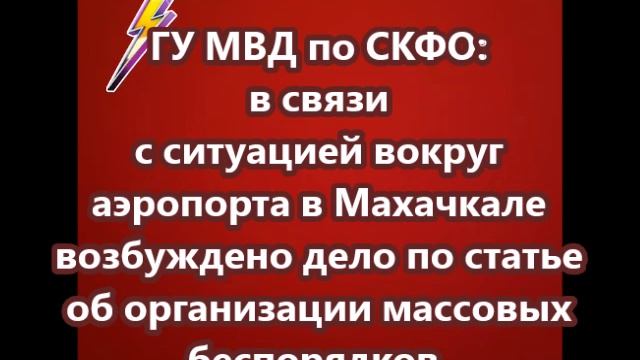 Возбуждено дело по статье об организации массовых беспорядков