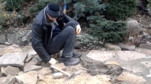 Укладка песчаника 1-я часть.