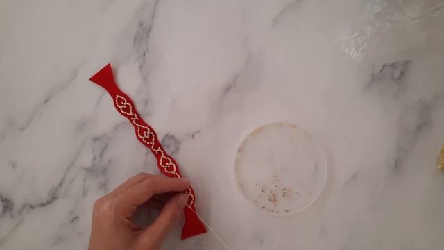 Декоративный съемный пояс для текстильной куклы