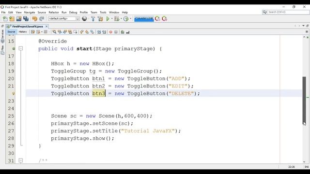 JavaFX Tutorial 09 - Create ToggleButton Java GUI