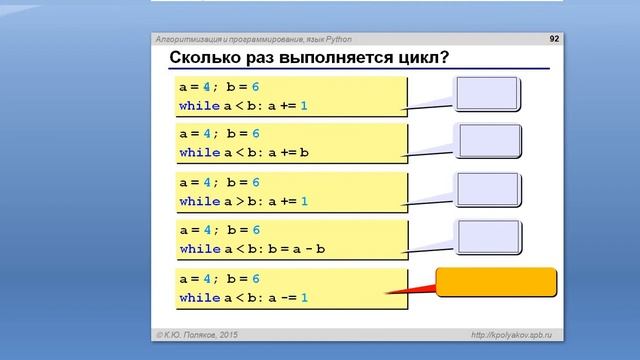 Циклические алгоритмы в языке Python
