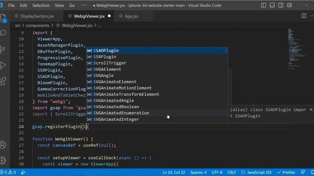 React 3D анимация вебсайта.  Гайд по  ThreeJS WebGi  GSAP
