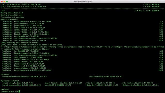 Installing Oracle Database 18c XE on a Red Hat compatible Linux distribution смотреть онлайн