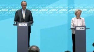 Pressekonferenz nach EU Wahl mit Friedrich Merz und Ursula von der Leyen (09.06.2024)