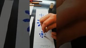 Рисование по мотивам гжельской росписи "роспись кружки"