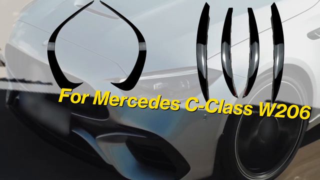 Autunik.com - GTR Front Bumper Grille for Mercedes W206 AMG or Non-AMG смотреть онлайн