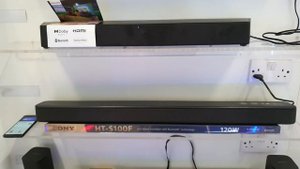 Philips B5706 2.1ch vs. Sony Ht-S100F 2.0ch Compact Soundbars | Bass Sound Test!???